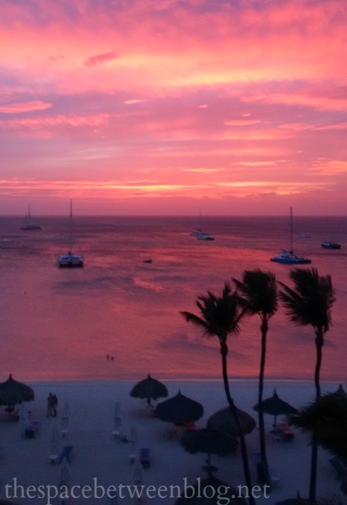 aruba sunset