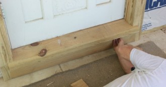 installing exterior wood trim around windows and doors - the space between