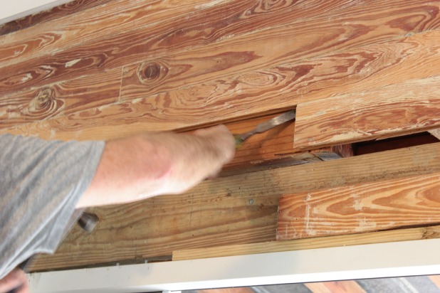 patching wood slat walls